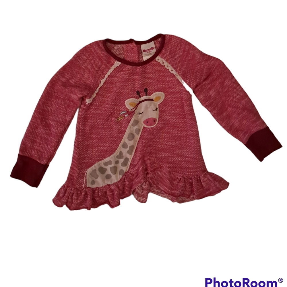 Nannette Kids soft giraffe long sleeve top